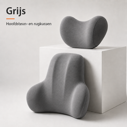 Neck and Back Cushion Set Memory Foam - For complete rest and relaxation during every car journey