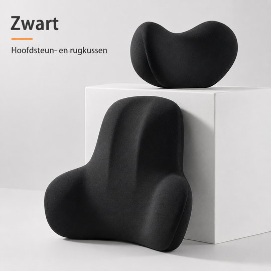 Neck and Back Cushion Set Memory Foam - For complete rest and relaxation during every car journey