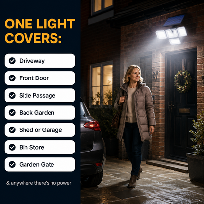 Solar Motion Sensor Outdoor Light - Light around your home, without a single cable