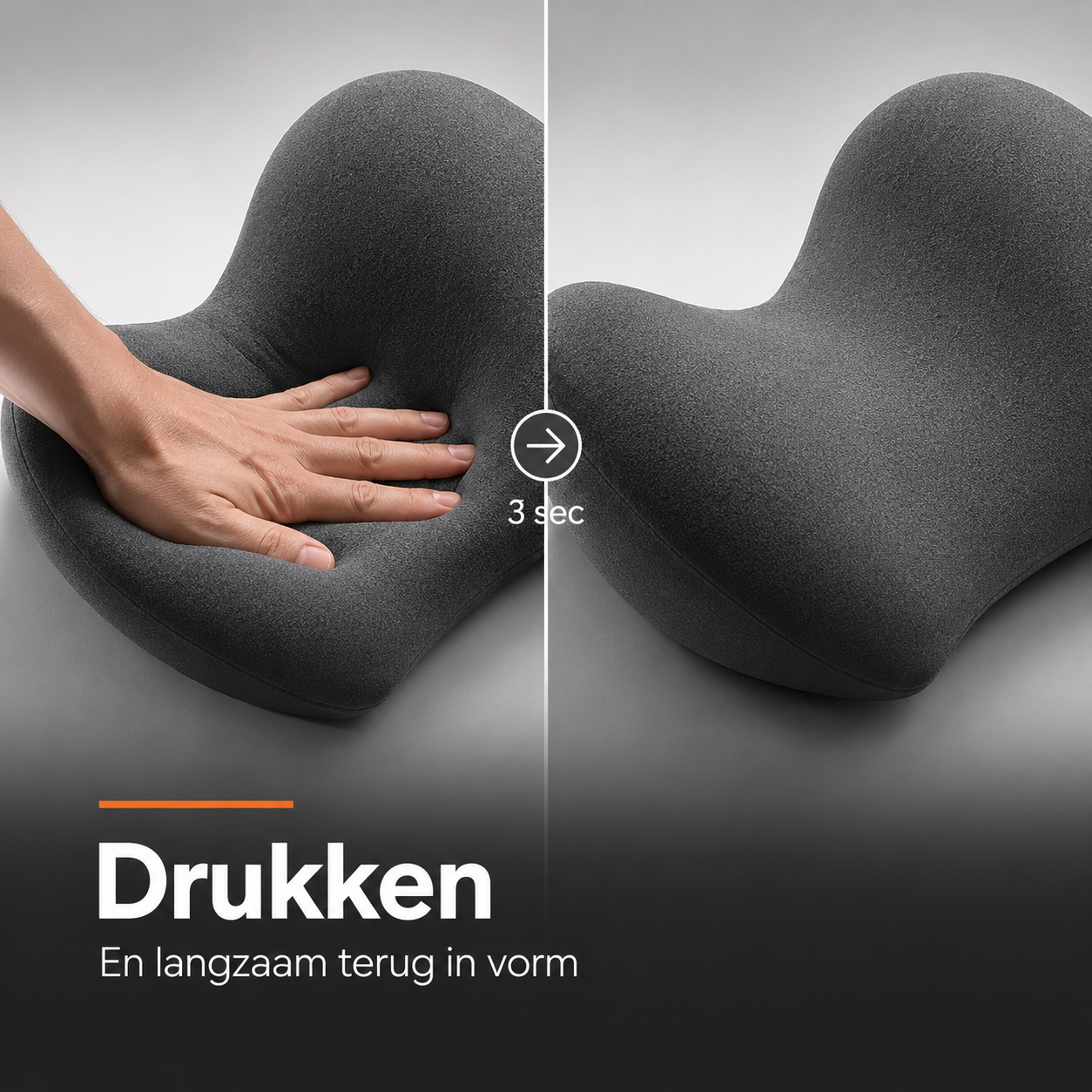 Neck and Back Cushion Set Memory Foam - For complete rest and relaxation during every car journey