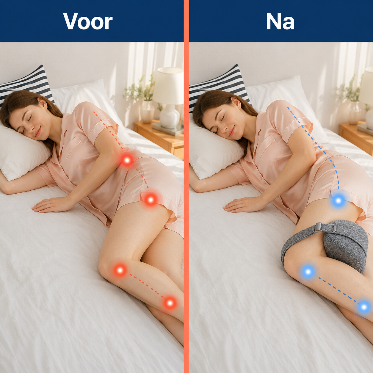 Ergonomic Knee Pillow - For a night without tossing and turning at last