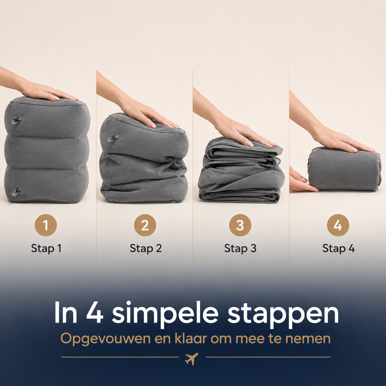 Inflatable Footrest - For effortlessly relaxed legs on any journey