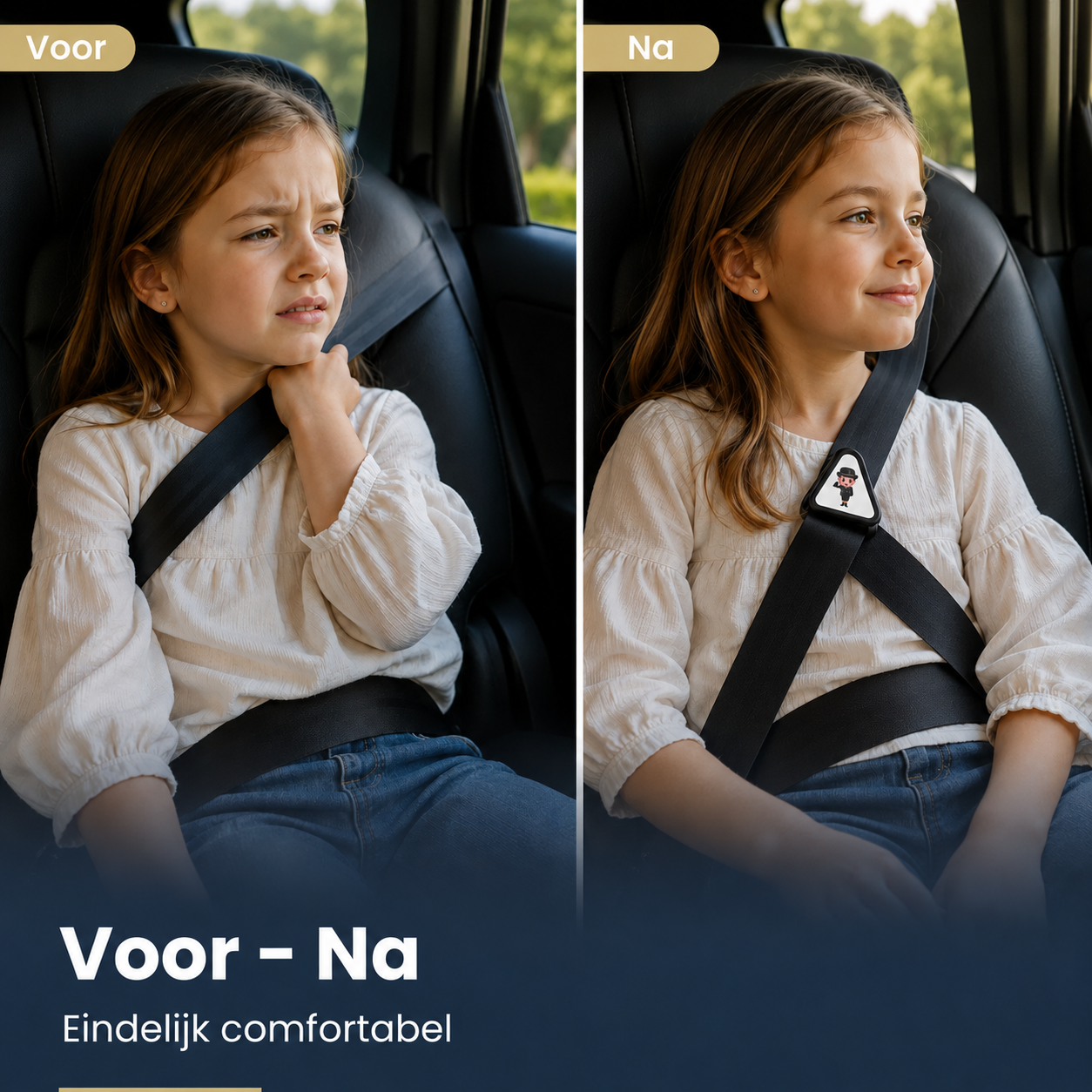 Seat Belt Protector (2x) for Children - For a safe and peaceful feeling on every ride