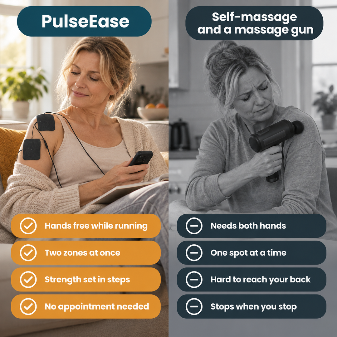 PulseEase TENS Muscle Stimulator - For Looser Muscles After a Long Day