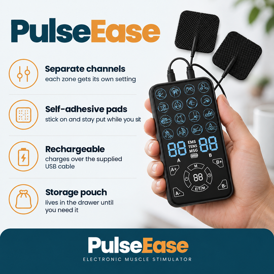 PulseEase TENS Muscle Stimulator - For Looser Muscles After a Long Day