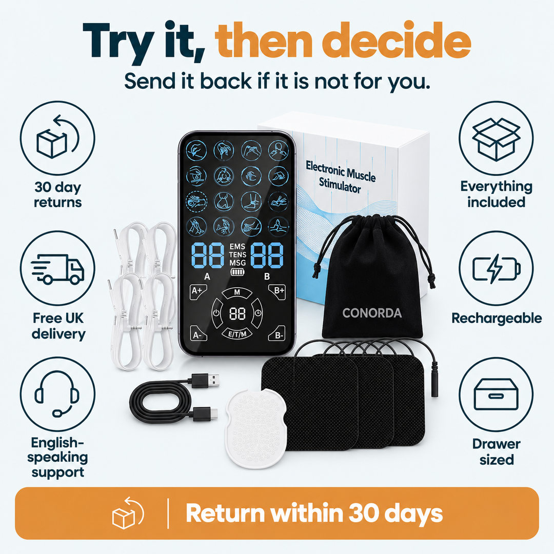 PulseEase TENS Muscle Stimulator - For Looser Muscles After a Long Day