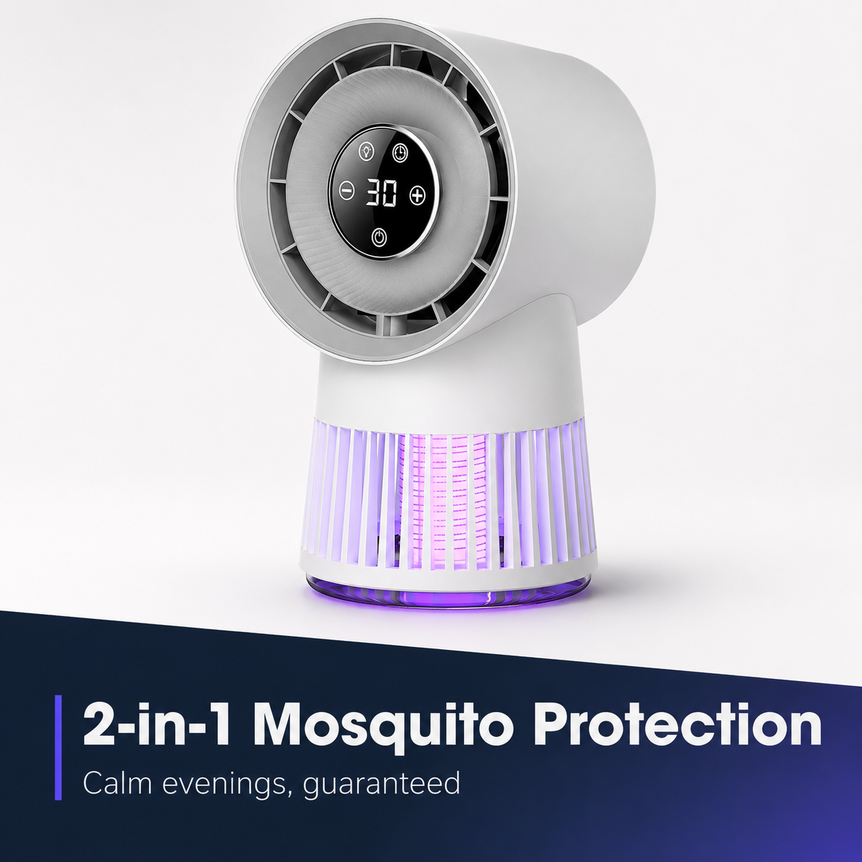 Muggenlamp Ventilator 2-in-1 - Voor rustige, muggenvrije avonden binnen en buiten