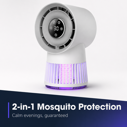 Muggenlamp Ventilator 2-in-1 - Voor rustige, muggenvrije avonden binnen en buiten