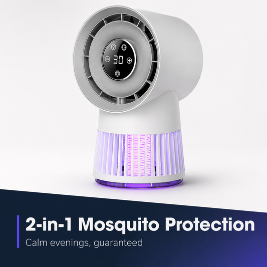 Mosquito Lamp Fan 2-in-1 - For quiet, mosquito-free evenings indoors and out