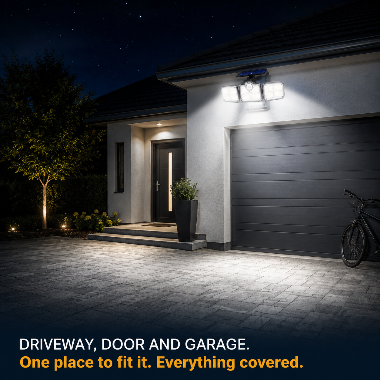 Solar Motion Sensor Outdoor Light - Light around your home, without a single cable
