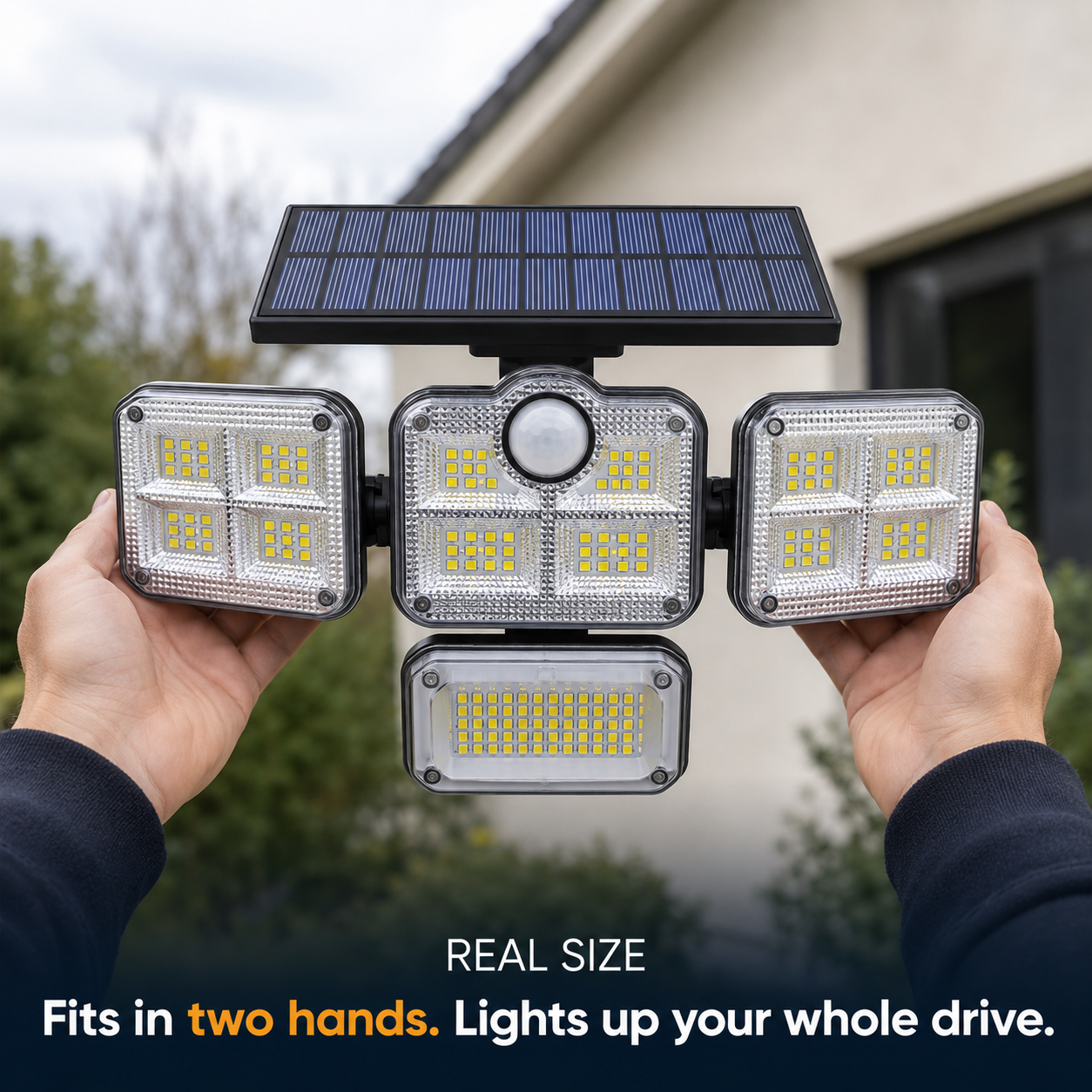 Solar Motion Sensor Outdoor Light - Light around your home, without a single cable
