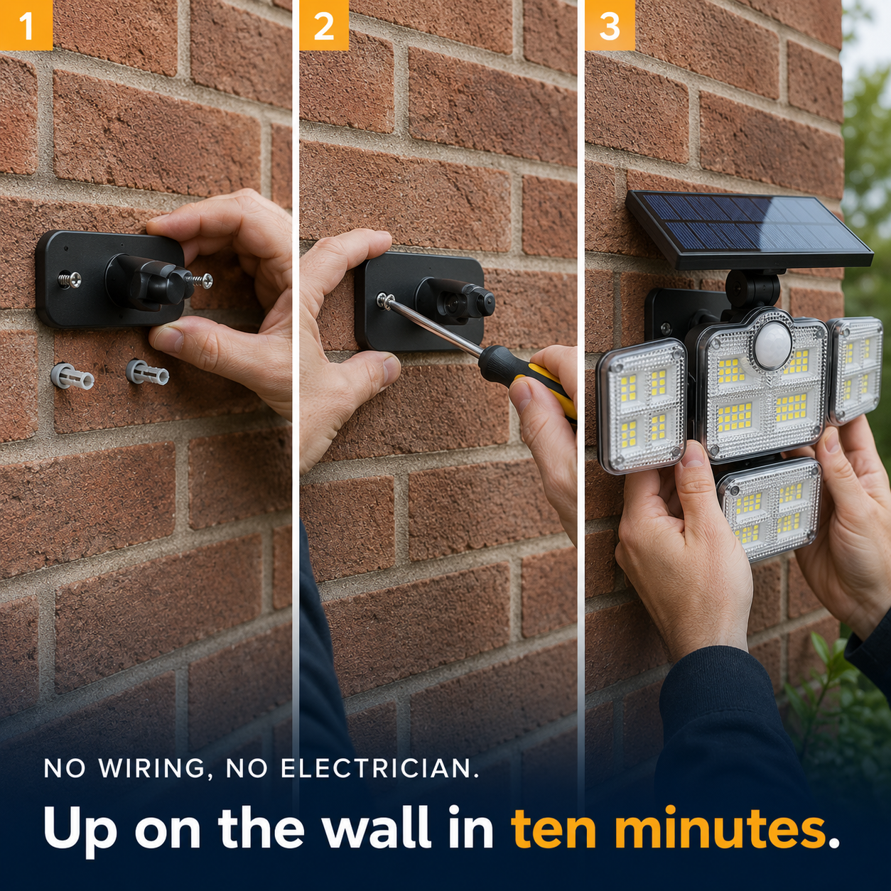 Solar Motion Sensor Outdoor Light - Light around your home, without a single cable