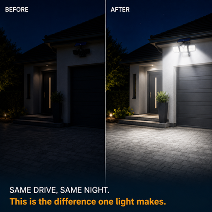 Solar Motion Sensor Outdoor Light - Light around your home, without a single cable