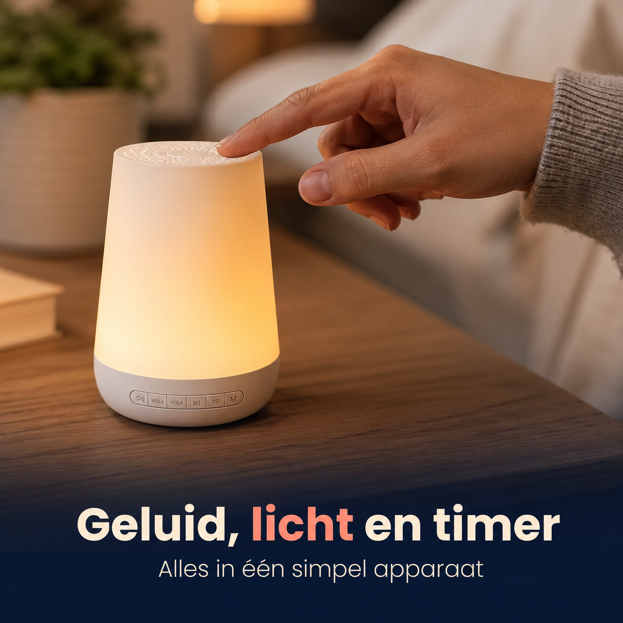 Baby Slaapmachine met Nachtlampje - Voor rustigere nachten en dieper slaap voor je kindje
