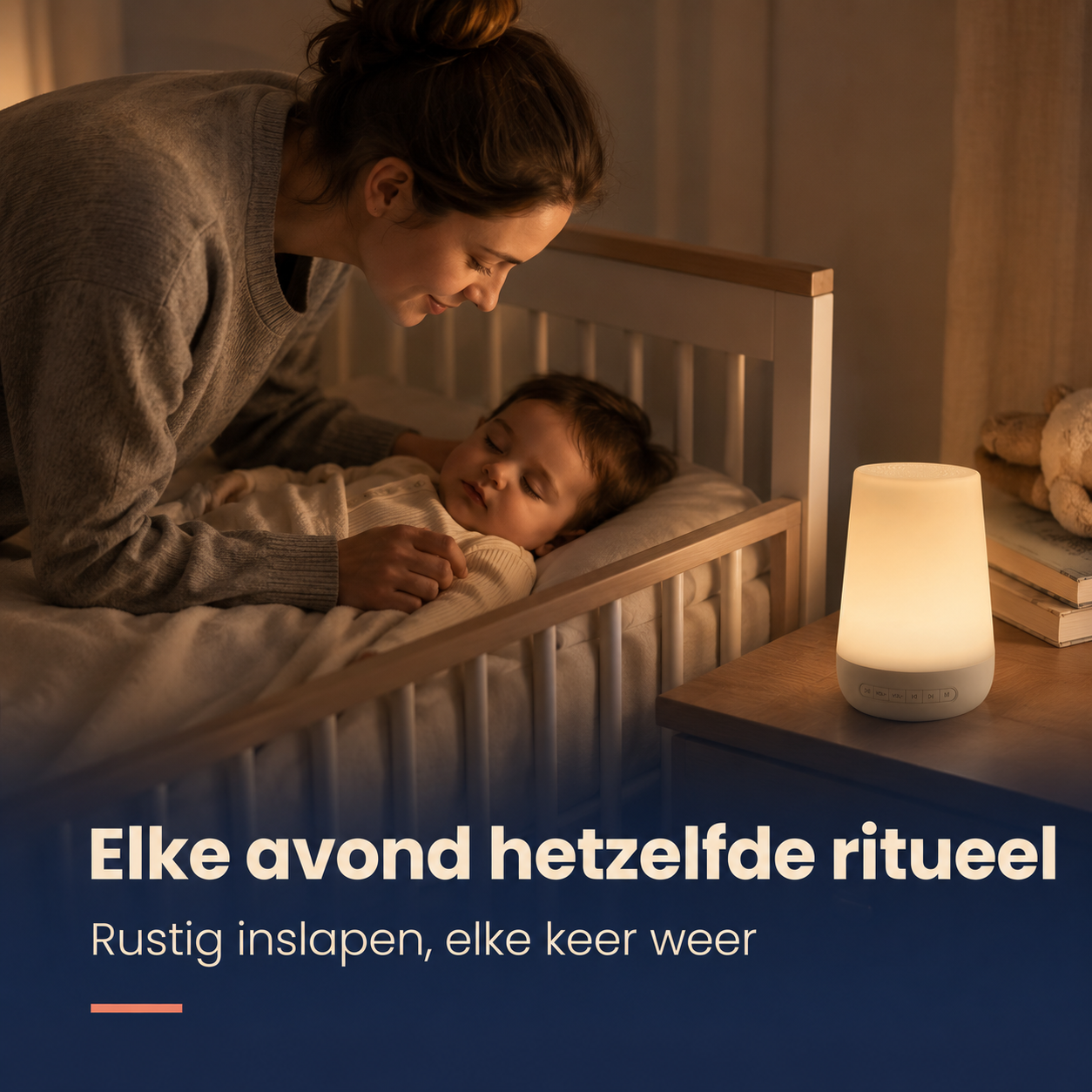Baby Slaapmachine met Nachtlampje - Voor rustigere nachten en dieper slaap voor je kindje