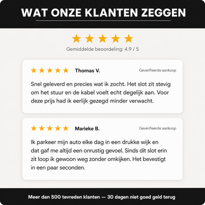 Stuurslot met Gordelbeveiliging – Zet je auto op slot in 10 seconden