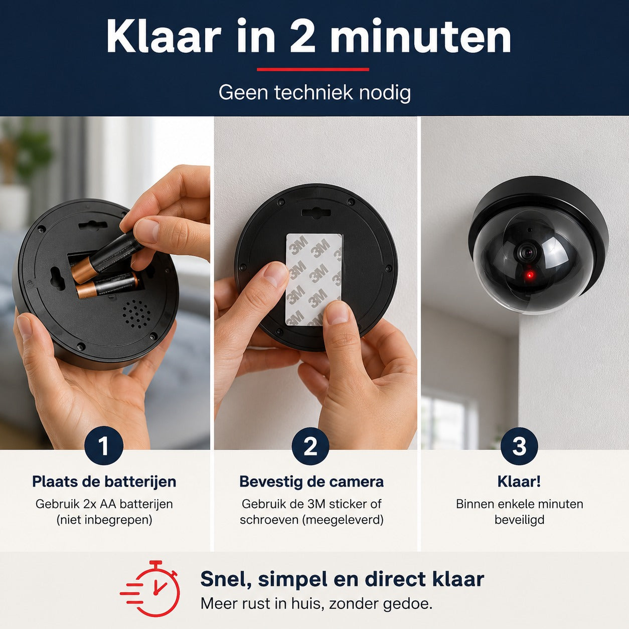 Beveiligingscamera met LED Licht - Voor een veiliger gevoel