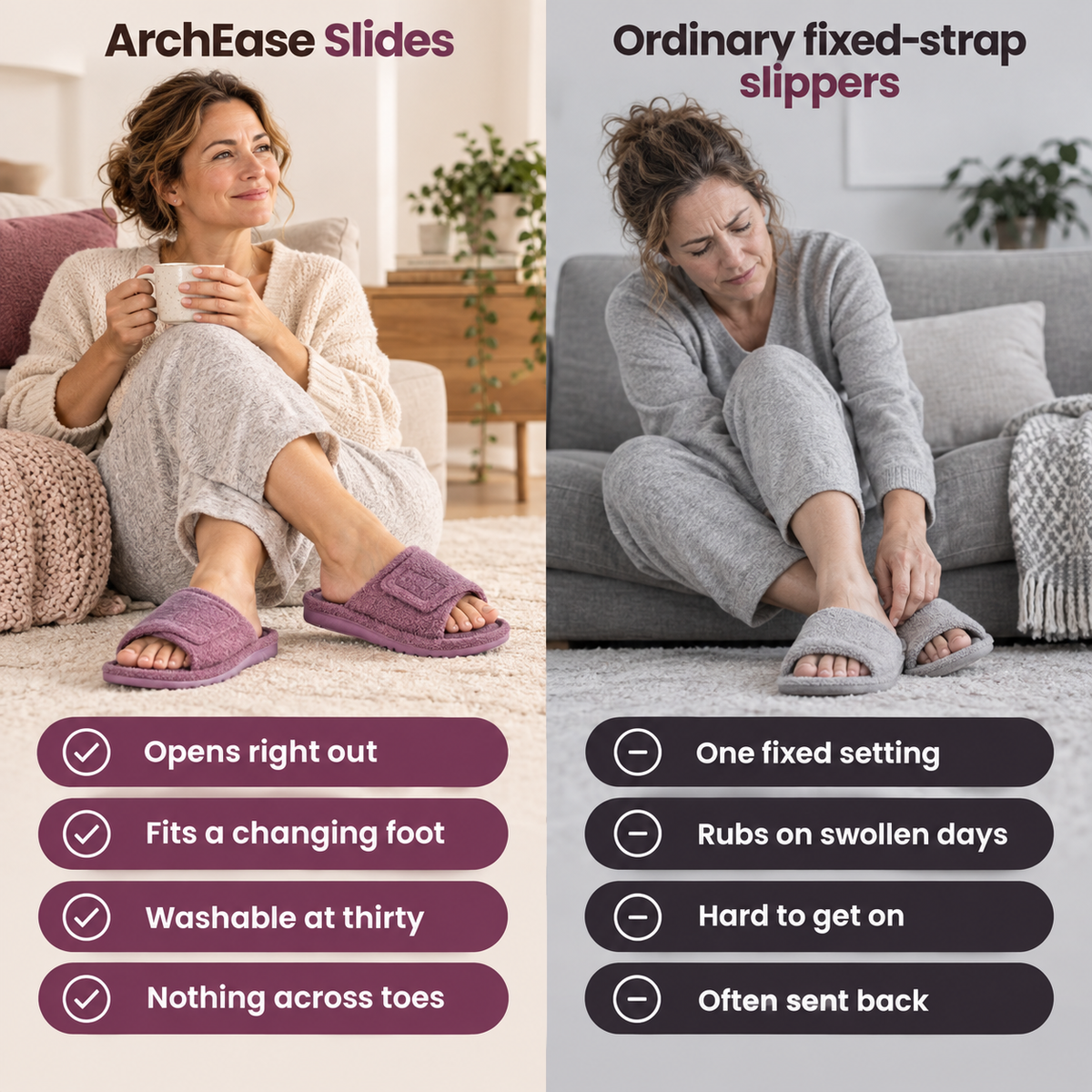 Why ordinary slippers end up in the cupboard after a week