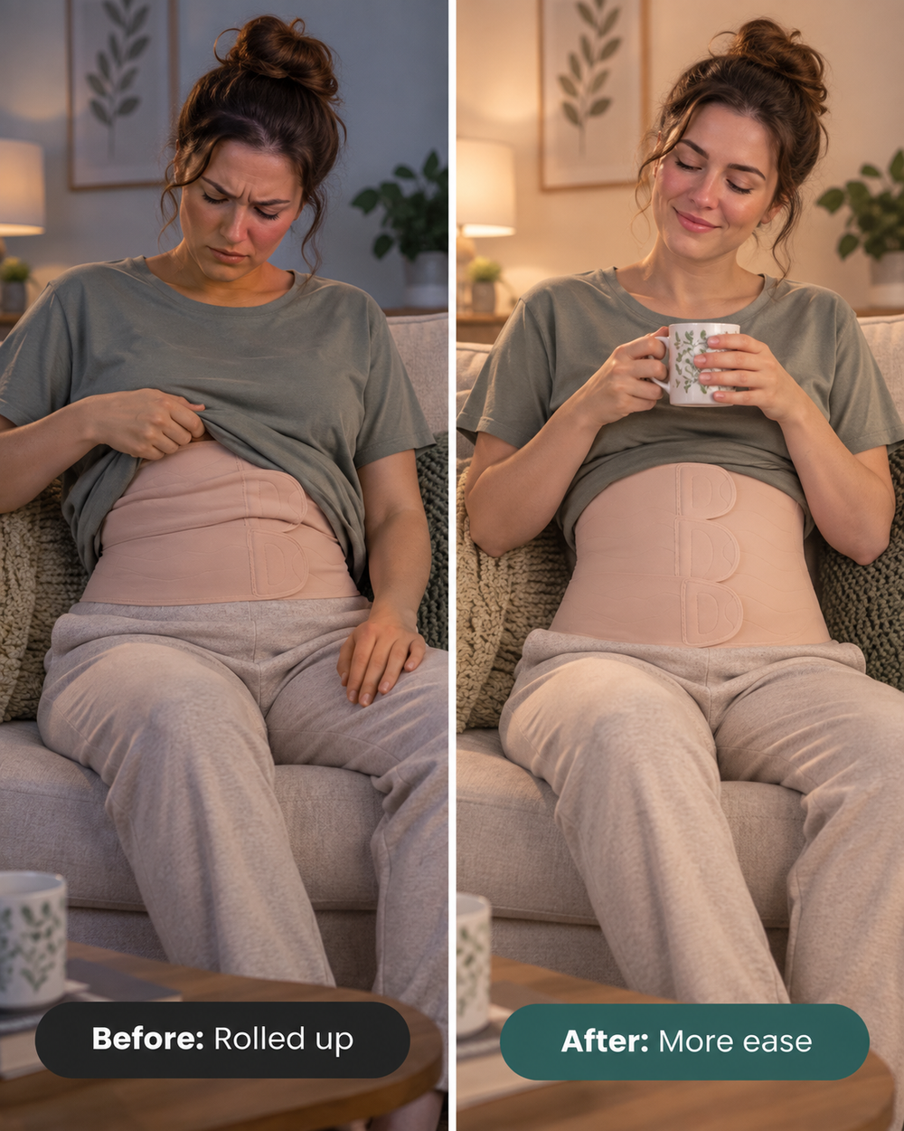 Belly Band - from unsupported to held firmly